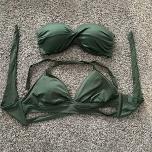 NWOT Green Bikini Tops